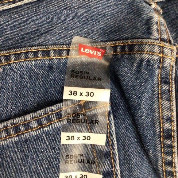NWT Levi jeans 505 38 30 regular men blue - Picture 7 of 10